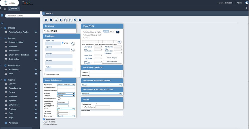 Patentes y Activos Totales